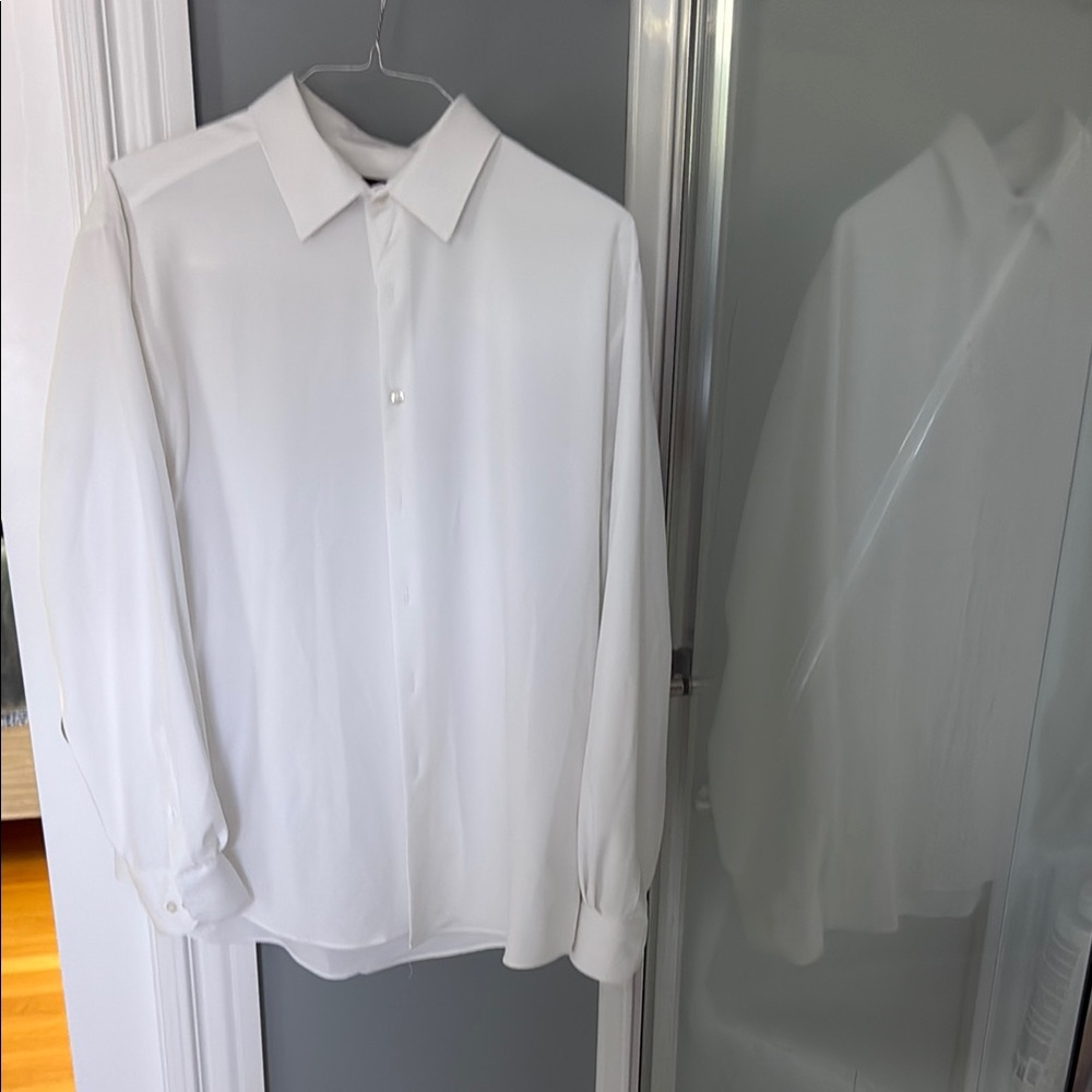 Alfani White Dress Shirt Timeless Business Attire